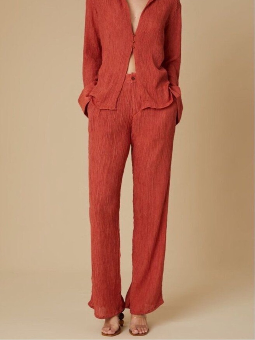 New with tags Savannah Morrow Women's Wide Leg Pants Rust Medium
